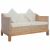 2-osobowa sofa z poduszkami, naturalny rattan