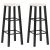Stołki barowe, 2 szt., czarne, MDF
