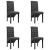 Krzesła stołowe, 4 szt., ciemnoszare, obite tkaniną