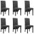 Krzesła stołowe, 6 szt., ciemnoszare, obite tkaniną