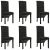 Krzesła stołowe, 6 szt., czarne, obite tkaniną