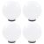 Lampy ogrodowe LED, 4 szt., kuliste, 30 cm, PMMA
