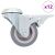 12 kółek skrętnych z otworem na śrubę, 50 mm