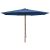 Parasol ogrodowy na drewnianym słupku, 350 cm, niebieski