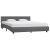 Rama łóżka z LED, szara, sztuczna skóra, 180 x 200 cm