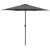 Parasol ogrodowy na aluminiowym słupku, 270x246 cm, antracytowy