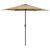 Parasol ogrodowy na aluminiowym słupku, 270x246 cm, taupe