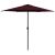 Parasol ogrodowy na aluminiowym słupku, 270x246 cm, bordowy