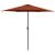 Parasol ogrodowy na aluminiowym słupku, 270x246 cm, terakota