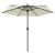 Parasol ogrodowy z LED i aluminiowym słupkiem, 270 cm, piaskowy