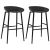 Krzesła barowe, 2 szt., czarne