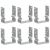 Kotwy do słupków, 6 szt., srebrne, 12 x 6 x 15 cm, stal