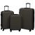Zestaw twardych walizek na kółkach, 3 szt., antracytowy, ABS
