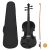 Skrzypce ze smyczkiem i podbródkiem, czarne, 4/4