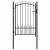 Brama ogrodzeniowa z kolcami Z blokadą Czarny 100 x 150 cm