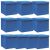 Pudełka z pokrywami, 10 szt., niebieskie, 32x32x32 cm, tkanina