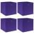 Pudełka, 4 szt., fioletowe, 32x32x32 cm, tkanina