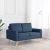2-osobowa sofa, niebieska, tapicerowana tkaniną