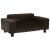 Sofa dla psa, brązowa, 81x43x31 cm, plusz i sztuczna skóra