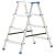 Dwustronna drabinka aluminiowa, 4 stopnie, 90 cm