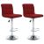 Stołki barowe, 2 szt., winna czerwień, sztuczna skóra