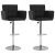 Stołki barowe, 2 szt., czarne, sztuczna skóra