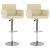 Stołki barowe, 2 szt., kremowe, obite sztuczną skórą