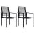 Krzesła ogrodowe, 2 szt., rattan PVC, czarne
