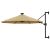 Parasol ogrodowy z LED, ścienny, 300 cm, taupe