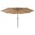 Parasol ogrodowy z LED, 400 cm, taupe