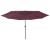 Parasol ogrodowy z LED, 400 cm, bordowy