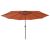 Parasol ogrodowy z LED, 400 cm, terakota