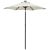Parasol ogrodowy z LED, piaskowy, 200x211 cm, aluminium