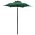Parasol ogrodowy z LED, zielony, 200x211 cm, aluminium