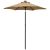 Parasol ogrodowy z LED, taupe, 200x211 cm, aluminium