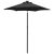 Parasol ogrodowy z LED, czarny, 200x211 cm, aluminium