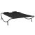 Leżanka ogrodowa, tkanina, czarna