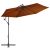 Parasol wiszący z aluminiowym słupkiem, 300 cm, terakota