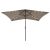 Parasol ogrodowy z LED i stalowym słupkiem, taupe, 2x3 m
