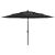 3-poziomowy parasol na aluminiowym słupku, czarny, 3,5 m