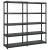 Regał 5-poziomowy, czarny, 170x40x185 cm, plastik