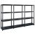 Regał 4-poziomowy, czarny, 183x30,5x130 cm, plastik