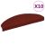 Maty na schody samoprzylepne 10 szt. 65x21x4 cm Bordowe Czerwone Półokrągłe Duże