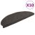 Maty na schody samoprzylepne 10 szt. 65x21x4 cm Antracytowe półokrągłe duże