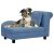 Sofa dla psa, z poduszką, niebieska, 83x44x44 cm, pluszowa