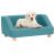Sofa dla psa, turkusowa, 95x63x39 cm, lniana