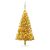 Sztuczna choinka z lampkami i bombkami, złota, 150 cm, PET