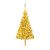 Sztuczna choinka z lampkami i bombkami, złota, 180 cm, PET