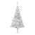 Sztuczna choinka z lampkami i bombkami, srebrna, 210 cm, PET