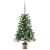 Sztuczna choinka z lampkami i bombkami, 90 cm, zielona